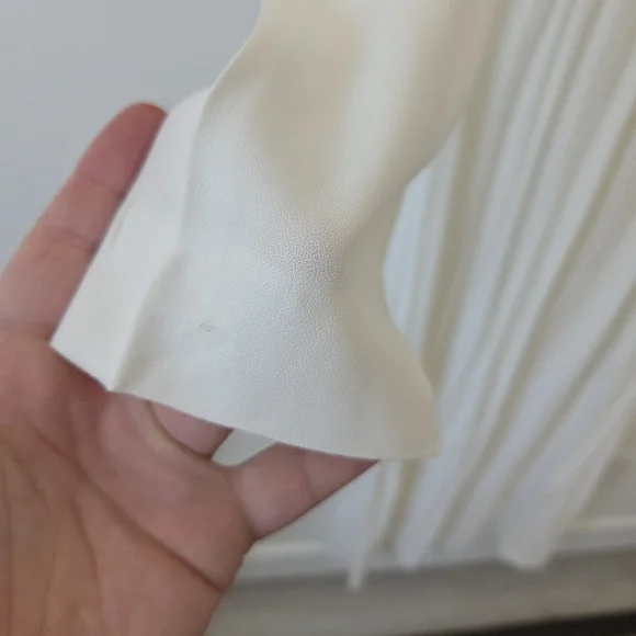 Handmade White Maxi Dress Lace Church Modest Temple Boho Grandmacore Large - Picture 4 of 8